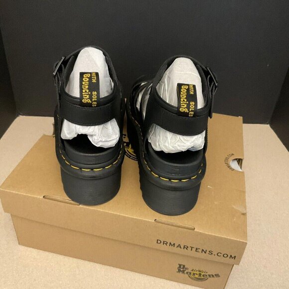 Dr. Martens Black Platform Sandals with Air-Cushioned Sole - Picture 7 of 8